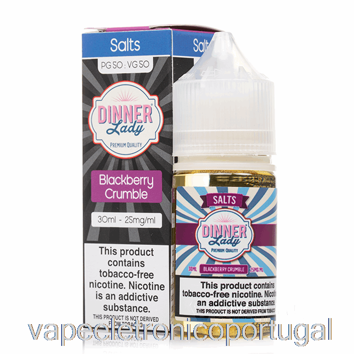 Vape Eletronico Blackberry Crumble Salt - Vape Dining Lady E-liquid - 30ml 50mg